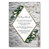 Birch Tree Rustic Woodland Hochzeitkarten Tischnummer (Vorderseite)