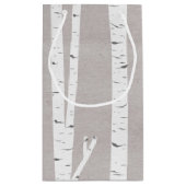 Birch Tree Rustic Woodland Kleine Geschenktüte (Rückseite)