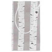 Birch Tree Rustic Woodland Kleine Geschenktüte (Vorderseite)