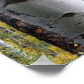 Birch Tree Rustikal Personalisiert mit Fox geschni Poster (Ecke)