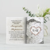 Birch Tree Rustikale Brautdusche Einladungen (Stehend Vorderseite)