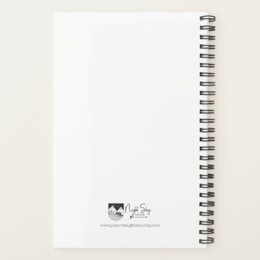 Birch Tree Soft Cover Spiral Planner Planer (Rückseite)
