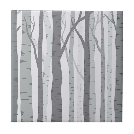 Birch Tree Tile Fliese (Vorderseite)