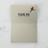 Birch Tree und Red Kardinals Vielen Dank Dankeskarte (Innenseite)