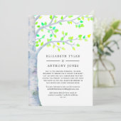 Birch Tree Wedding Reduced Guest List Ankündigung (Stehend Vorderseite)