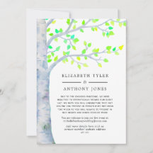 Birch Tree Wedding Reduced Guest List