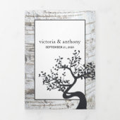 Birch Tree Wedding Suite Dreifach Gefaltete Einladung (Cover)