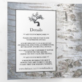 Birch Tree Wedding Suite Dreifach Gefaltete Einladung (Innen Erste Seite)