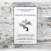 Birch Tree Wedding Suite Dreifach Gefaltete Einladung (Innenseite Mitte)