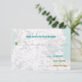 Birch Tree Western Saddle RSVP Karte (Stehend Vorderseite)