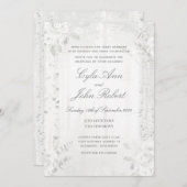 Birch Tree White Forest Wedding Einladung (Vorne/Hinten)