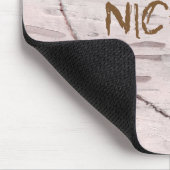 Birch Tree Wood & Carved Herz Rustikales Land Mousepad (Ecke)