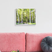 Birch Tree Woods Wrapped Canvas Leinwanddruck (Insitu (Wohnzimmer))