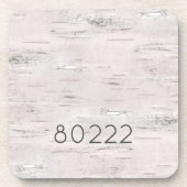 Birch Tree ZIP CODE Outdoor Nature New Zuhause Getränkeuntersetzer (Vorderseite)