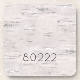 Birch Tree ZIP CODE Outdoor Nature New Zuhause Getränkeuntersetzer