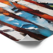 Birch Trees Abstrakt uneingerahmt Poster (Ecke)