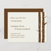 Birch Trees Ankündigung Datum freihalten - Almond (Vorne/Hinten)