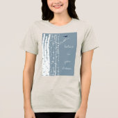 Birch Trees Bird Tri-Blend Shirt (Vorderseite)