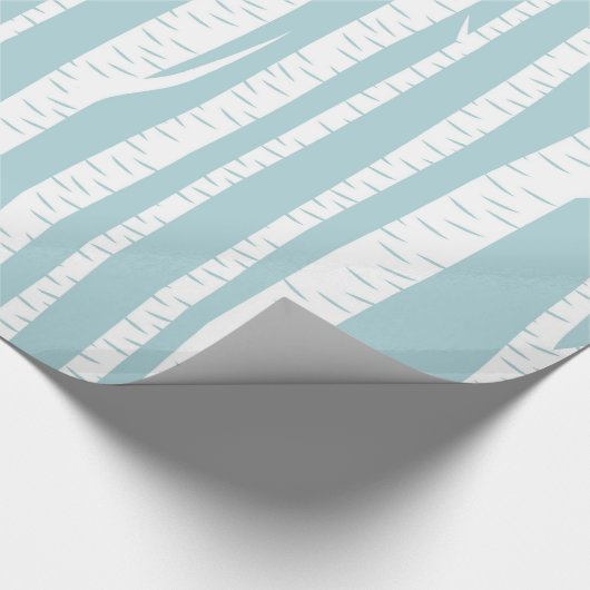 Birch Trees Blue Geschenkpapier (Ecke)