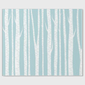 Birch Trees Blue Geschenkpapier (Flach)