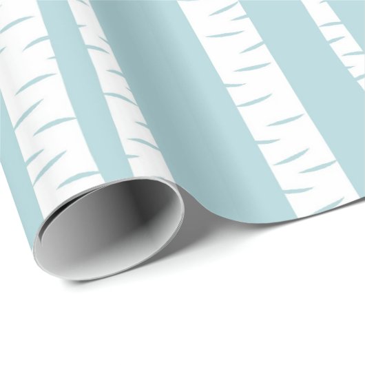 Birch Trees Blue Geschenkpapier (Rolleneckpunkt)