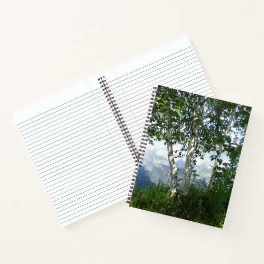 Birch Trees by Lake Spiral Notebook Notizblock (Innenseite)