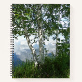 Birch Trees by Lake Spiral Notebook Notizblock (Vorderseite)