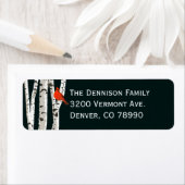 Birch Trees Custom Christmas Address Label (Insitu)