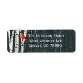 Birch Trees Custom Christmas Address Label (Vorne)