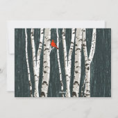 Birch Trees Custom Foto Weihnachtsgrüße Feiertagskarte (Rückseite)