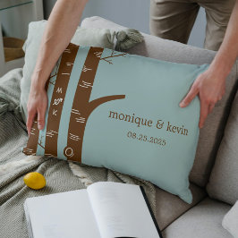Birch Trees Custom Throw Pillow Lendenkissen