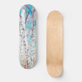 Birch Trees Forest Rustikale Wildnis im Freien Skateboard (Vorderseite)