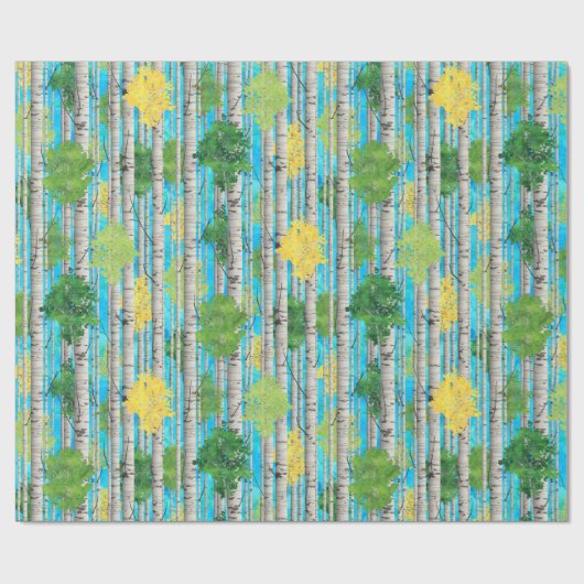 Birch Trees Geschenkpapier (Flach)