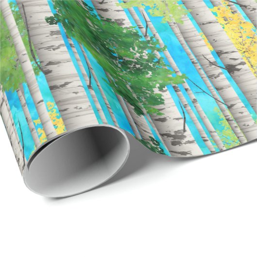 Birch Trees Geschenkpapier (Rolleneckpunkt)
