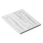 Birch Trees Grey Lined Monogram Personalisiert Notizblock (angewinkelt)