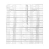 Birch Trees Grey Lined Monogram Personalisiert Notizblock (Vorderseite)