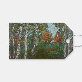 Birch Trees in a Forest (von Kimon Loghi) Geschenkanhänger