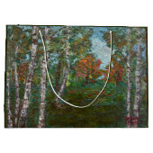 Birch Trees in a Forest (von Kimon Loghi) Große Geschenktüte (Rückseite)