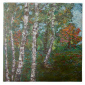 Birch Trees in einem rumänischen Wald (von Kimon L Fliese (Vorderseite)