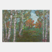 Birch Trees in einem Wald (von Kimon Loghi) Geschenkpapier Set (Vorderseite 3)