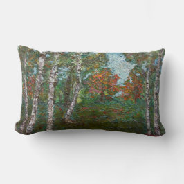 Birch Trees in einem Wald (von Kimon Loghi) Lendenkissen
