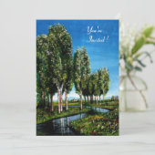 BIRCH TREES IN TUSCANY EINLADUNG (Stehend Vorderseite)