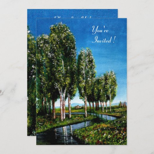 BIRCH TREES IN TUSCANY EINLADUNG (Vorne/Hinten)