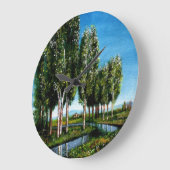 BIRCH TREES IN TUSCANY GROßE WANDUHR (Winkel)