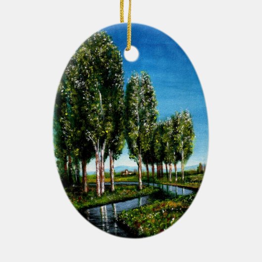 BIRCH TREES IN TUSCANY KERAMIKORNAMENT (Hinten)