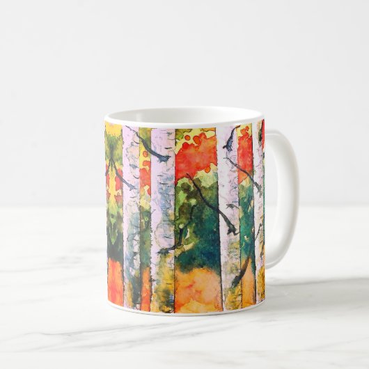 Birch Trees Kaffeetasse (VorderseiteRechts)