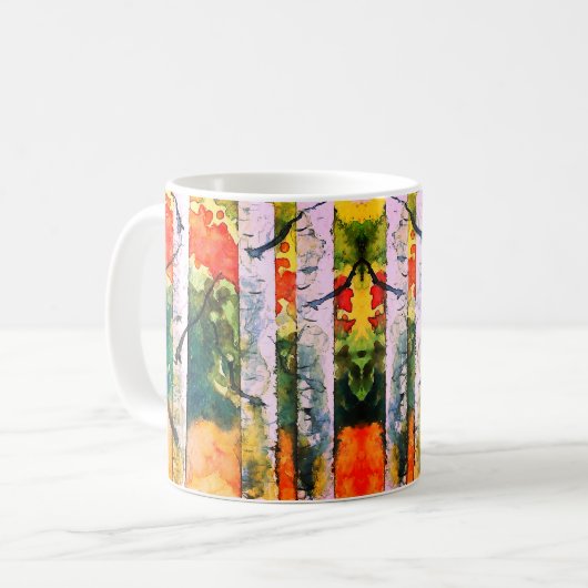 Birch Trees Kaffeetasse (Vorderseite Links)