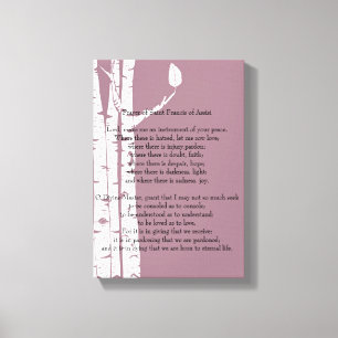 Birch Trees mit Gebet Leinwanddruck