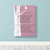 Birch Trees mit Gebet Leinwanddruck (Insitu (Holzboden))