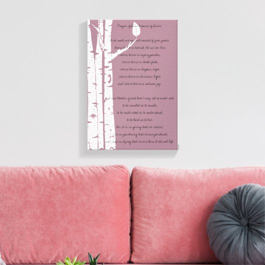 Birch Trees mit Gebet Leinwanddruck (Insitu (Wohnzimmer))